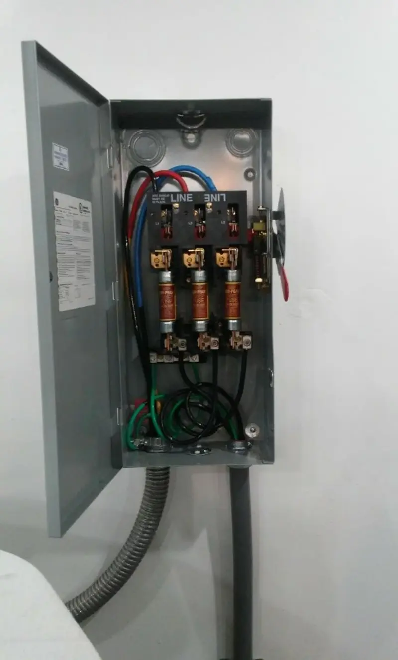Three-phase disconnect switch installed for Electrical Wiring & Rewiring in Monterey Park